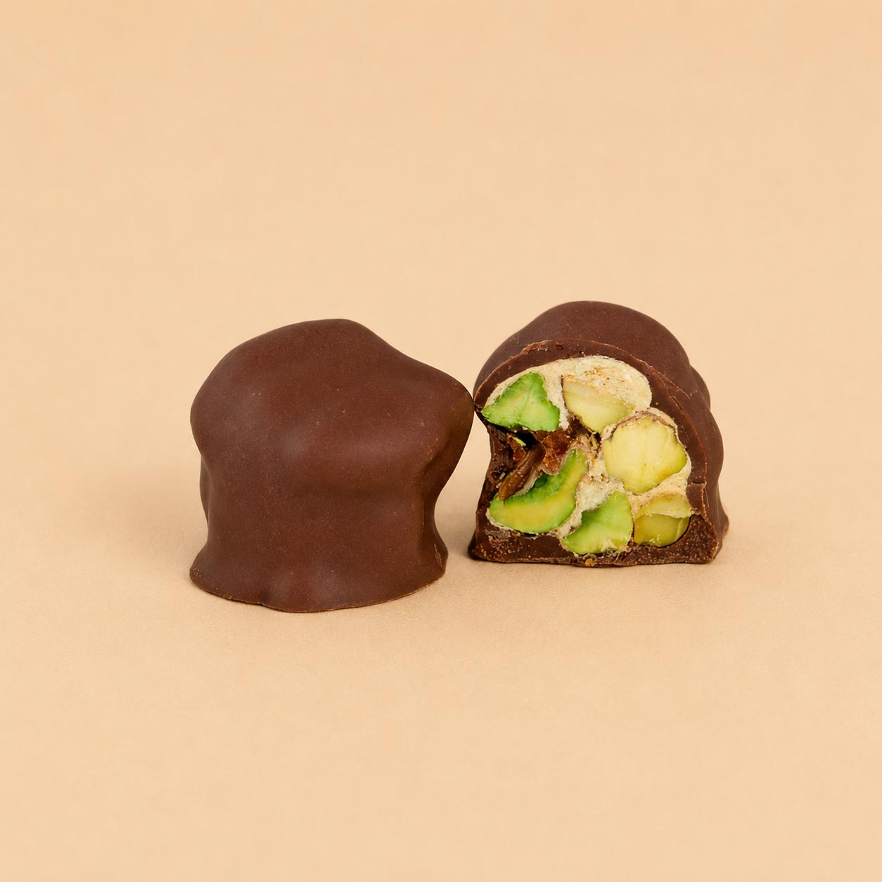 PISTACHIO CROQUANT ROCHER Milk Chocolate with Caramalized Pistachios